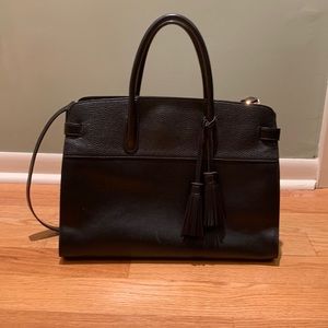Cuyana Work Satchel, Black with Le Sud Tassel, Black